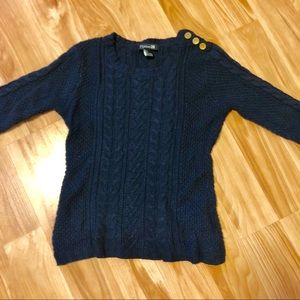 Navy knit sweater